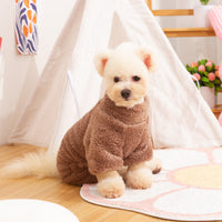 HKM-3687101 Double-Sided Velvet Pet Dog Clothing for Autumn and Winter with High Collar and Towing Ring