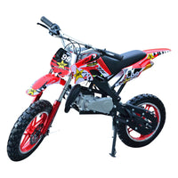 HKM-368723 49cc 2-Stroke Mini Dirt Bike for Kids with Manual Ignition and Disc Brakes, Max Speed 30KM/H
