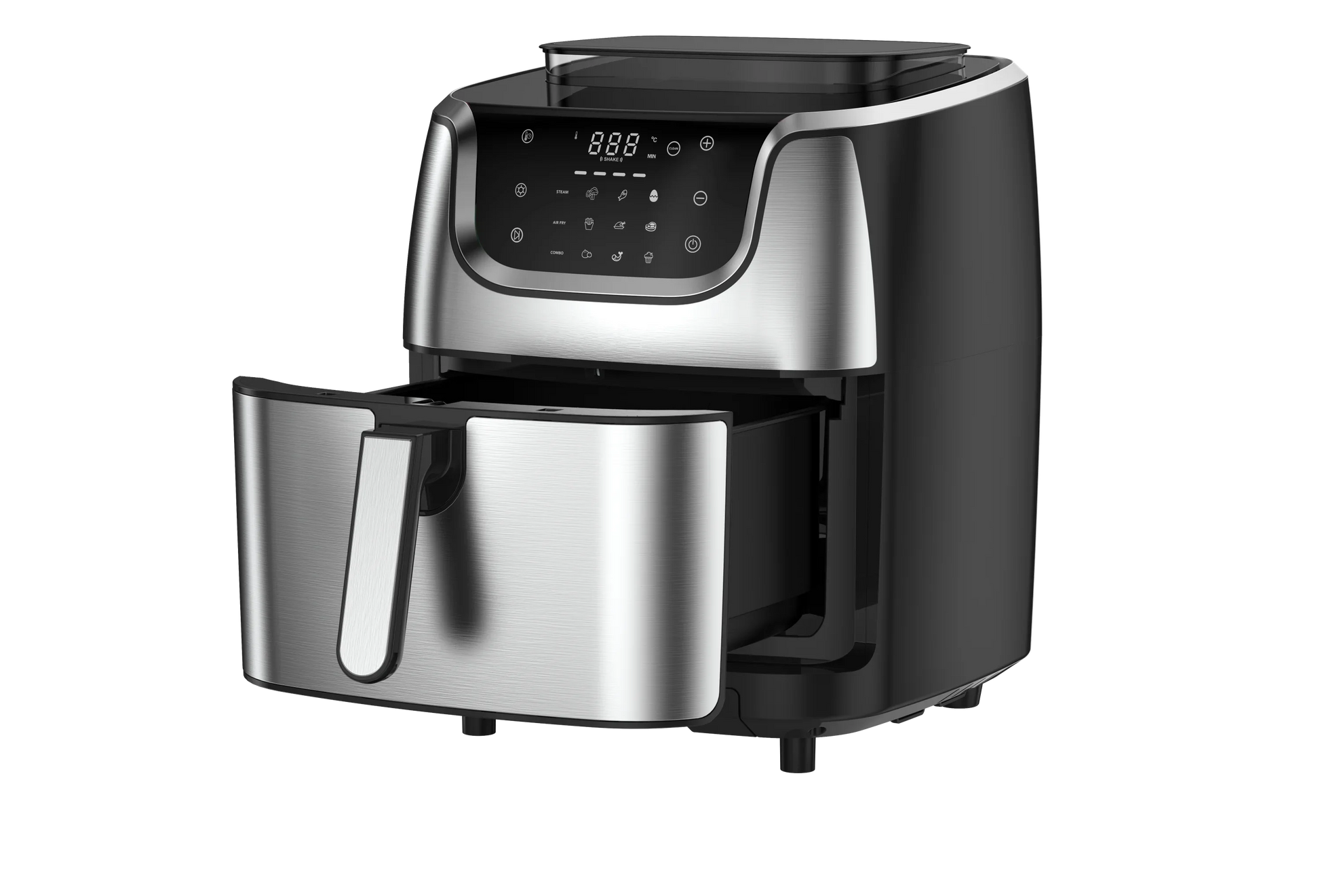 HKM-368723 6.5L Air Fryer with Double Stacking Capability - Oil-Free Cooking Appliance for Smart Home Use