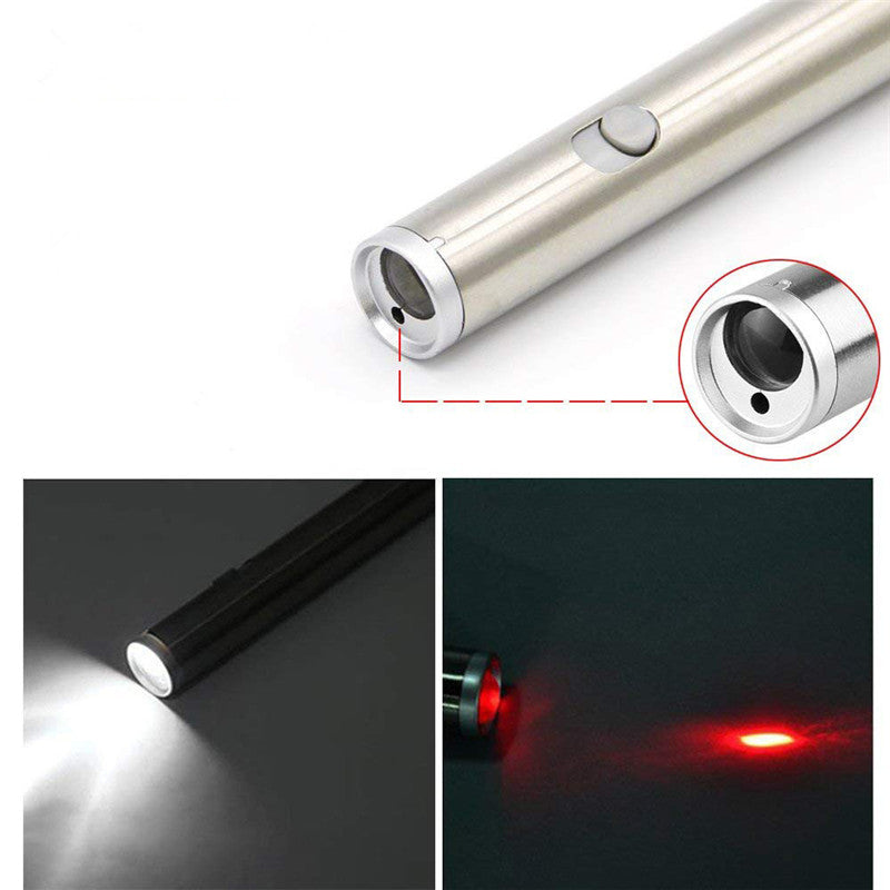 HKM-3687357 Stainless Steel Laser Cat Toy with Light Function