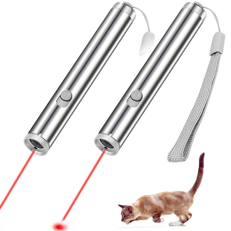 HKM-3687357 Stainless Steel Laser Cat Toy with Light Function