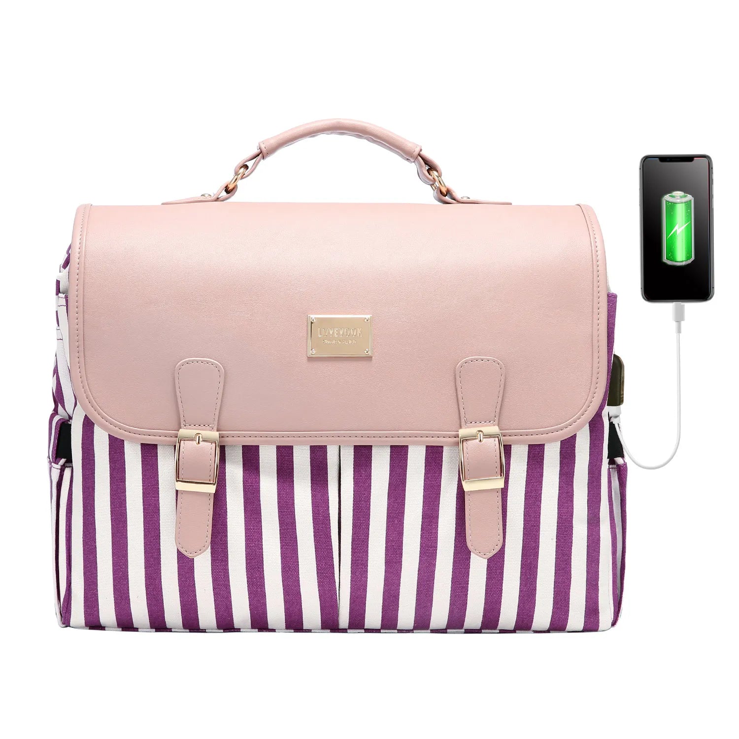 HKM-368851 Spacious 15.6 Inch Laptop Shoulder Bag for Women – Stylish Office Handbag and Large Satchel for Commuting