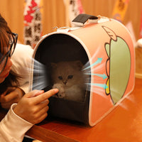 HKM-3688765 Portable Foldable Cat Shoulder Bag in Oxford Cloth with Fun Designs