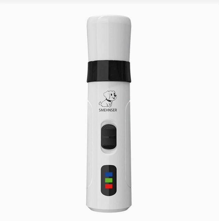 HKM-3690301 Electric Pet Nail Trimmer for Cats and Dogs with Replaceable Grinding Head, Quiet Operation, and Long Battery Life