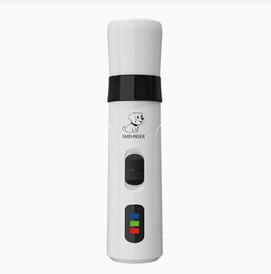 HKM-3690301 Electric Pet Nail Trimmer for Cats and Dogs with Replaceable Grinding Head, Quiet Operation, and Long Battery Life