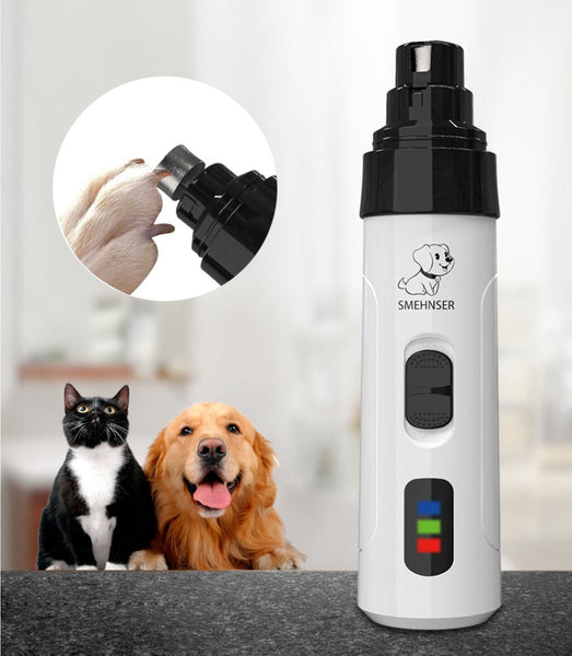 HKM-3690301 Electric Pet Nail Trimmer for Cats and Dogs with Replaceable Grinding Head, Quiet Operation, and Long Battery Life