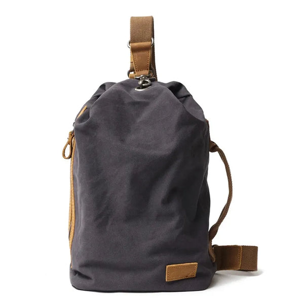 HKM-369171 Retro Canvas Crossbody Shoulder Bag for Men, Casual Outdoor Chest Bag