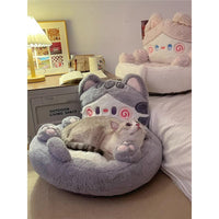 HKM-3692349 Cozy Universal Warm Pet Bed for Cats in Various Colors and Sizes