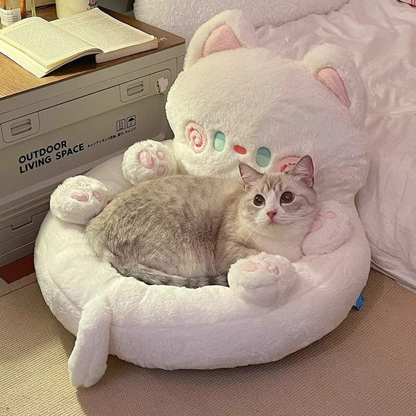 HKM-3692349 Cozy Universal Warm Pet Bed for Cats in Various Colors and Sizes