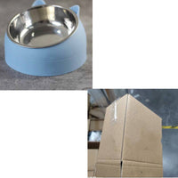HKM-3692477 200ml Stainless Steel Pet Bowl with Oblique Mouth in Various Colors