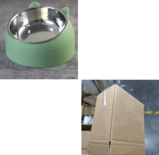 HKM-3692477 200ml Stainless Steel Pet Bowl with Oblique Mouth in Various Colors