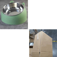 HKM-3692477 200ml Stainless Steel Pet Bowl with Oblique Mouth in Various Colors