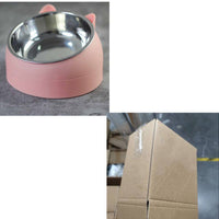 HKM-3692477 200ml Stainless Steel Pet Bowl with Oblique Mouth in Various Colors