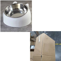 HKM-3692477 200ml Stainless Steel Pet Bowl with Oblique Mouth in Various Colors
