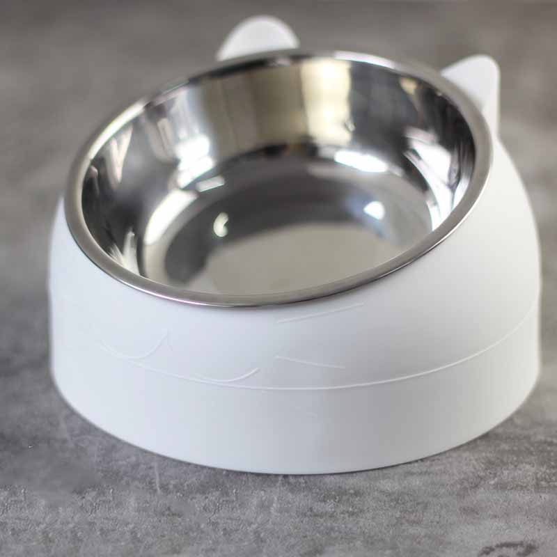 HKM-3692477 200ml Stainless Steel Pet Bowl with Oblique Mouth in Various Colors