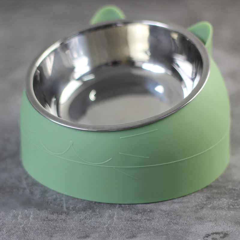 HKM-3692477 200ml Stainless Steel Pet Bowl with Oblique Mouth in Various Colors