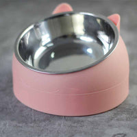 HKM-3692477 200ml Stainless Steel Pet Bowl with Oblique Mouth in Various Colors