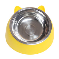HKM-3692477 200ml Stainless Steel Pet Bowl with Oblique Mouth in Various Colors