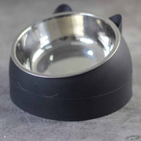 HKM-3692477 200ml Stainless Steel Pet Bowl with Oblique Mouth in Various Colors
