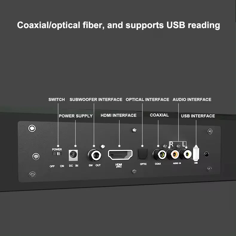 HKM-369299 120W 2.1CH Stereo Sound Bar with Subwoofer and 3D Surround Sound for TV