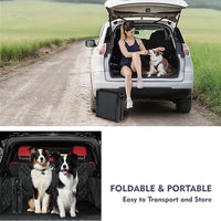 HKM-3695549 Large Folding Dog Ramp for Cars and SUVs, Non-Slip Surface, Up to 250lbs, Portable Pet Steps for Medium & Large Dogs