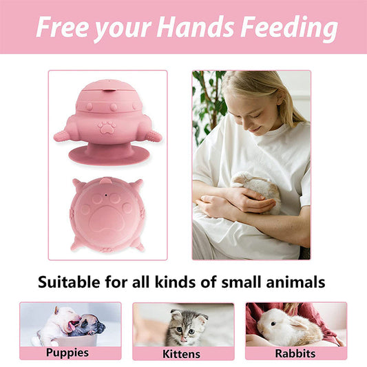 HKM-3696061 Silicone Puppy Feeder with 4 Teats for Nursing Pets - Milk Bottle for Kittens, Puppies, and Rabbits