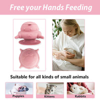 HKM-3696061 Silicone Puppy Feeder with 4 Teats for Nursing Pets - Milk Bottle for Kittens, Puppies, and Rabbits