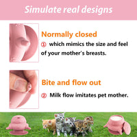 HKM-3696061 Silicone Puppy Feeder with 4 Teats for Nursing Pets - Milk Bottle for Kittens, Puppies, and Rabbits