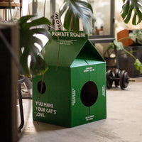 HKM-3696317 Corrugated Paper Cat Scratcher with Claw Grinder - Green, 31x33x50cm