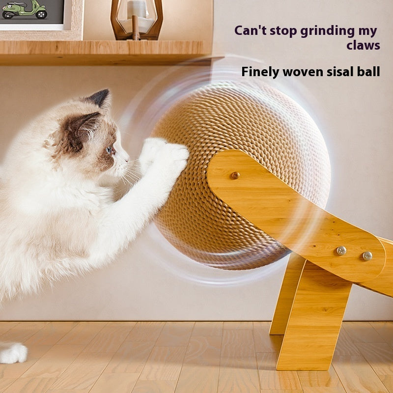 HKM-3697341 Sisal Corrugated Paper Cat Recliner Scratch Board with Interactive Capture Ball