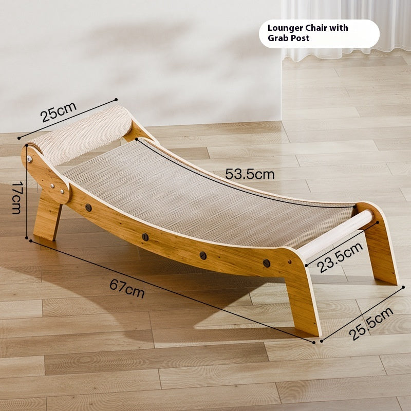 HKM-3697341 Sisal Corrugated Paper Cat Recliner Scratch Board with Interactive Capture Ball