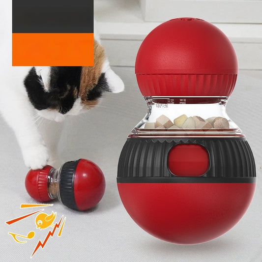 HKM-369747 Rotating Cat Sound Ball Toy - Interactive Food Dispensing Playmate for Cats