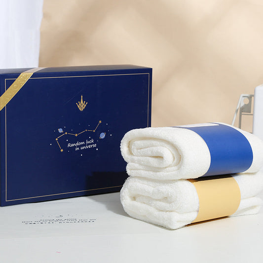 HKM-369875 Star Embroidered Dry Hair Cap and Towel Set - Lightweight and Absorbent, Ideal for All Hair Types