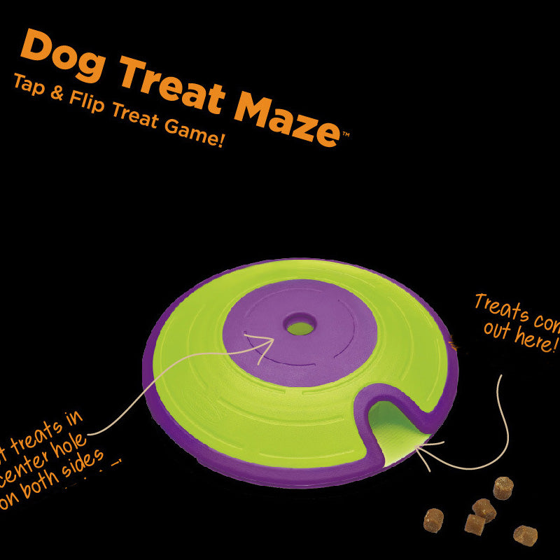 HKM-3698877 Interactive Flying Saucer Dog Toy for Food Dispensing - Purple, Durable ABS Material