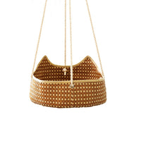 HKM-3699645 Rattan Cat Nest - Brown Straw Cat Hammock for Cats Under 15kg