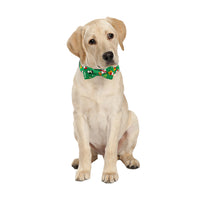 HKM-3700029 Festive Christmas Dog Collar in Red and Green, Cotton Polyester Material, Sizes S M L Available