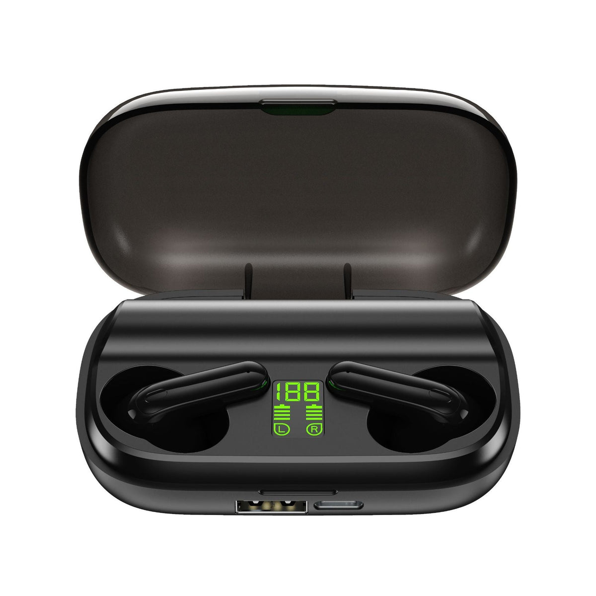 HKM-370195 Bluetooth V5.0 Wireless Headset with True Stereo Sound - 10m Range, 60 Days Standby, 3-4 Hours Playtime