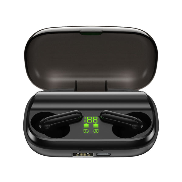 HKM-370195 Bluetooth V5.0 Wireless Headset with True Stereo Sound - 10m Range, 60 Days Standby, 3-4 Hours Playtime