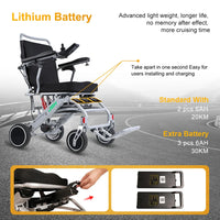 HKM-370323 Lightweight Folding Electric Wheelchair D29 for Outdoor and Travel Use, CE Approved, 20km Range