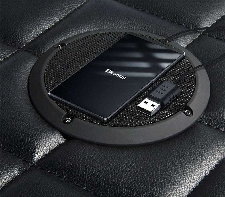 HKM-370323 Wireless Charger for iPhone 8X, Samsung S10, and Xiaomi Devices - 15V Fast Charging, Black/Silver