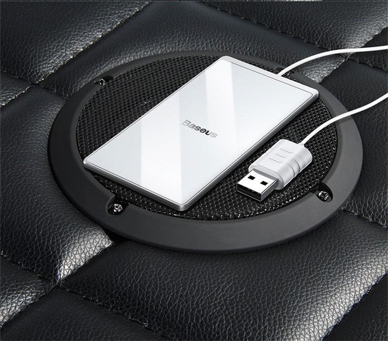 HKM-370323 Wireless Charger for iPhone 8X, Samsung S10, and Xiaomi Devices - 15V Fast Charging, Black/Silver
