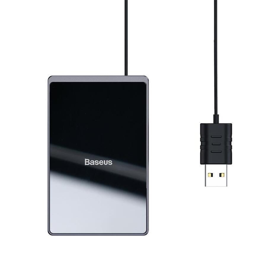 HKM-370323 Wireless Charger for iPhone 8X, Samsung S10, and Xiaomi Devices - 15V Fast Charging, Black/Silver