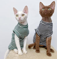 HKM-3703613 Winter Stretch Fleece Vest for Pets - Warm and Cozy in Green or Black Stripes