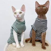 HKM-3703613 Winter Stretch Fleece Vest for Pets - Warm and Cozy in Green or Black Stripes