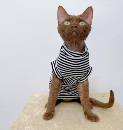 HKM-3703613 Winter Stretch Fleece Vest for Pets - Warm and Cozy in Green or Black Stripes