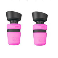 HKM-3703869 Foldable Pet Water Bottle with Integrated Bowl - BPA-Free Travel Water Dispenser for Dogs - 520ml Capacity