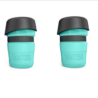 HKM-3703869 Foldable Pet Water Bottle with Integrated Bowl - BPA-Free Travel Water Dispenser for Dogs - 520ml Capacity