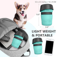 HKM-3703869 Foldable Pet Water Bottle with Integrated Bowl - BPA-Free Travel Water Dispenser for Dogs - 520ml Capacity