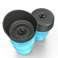 HKM-3703869 Foldable Pet Water Bottle with Integrated Bowl - BPA-Free Travel Water Dispenser for Dogs - 520ml Capacity