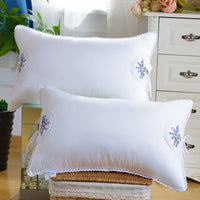 HKM-370451 Pure Cotton Lavender Filler Feather Velvet Pillow - White 48*74cm